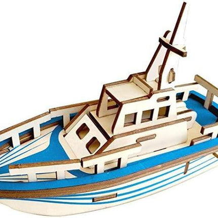 Natural Wood 3D Puzzle Boat Craft Building Set