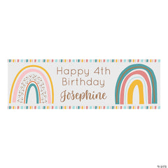 Boho Rainbow Custom Banner - Small