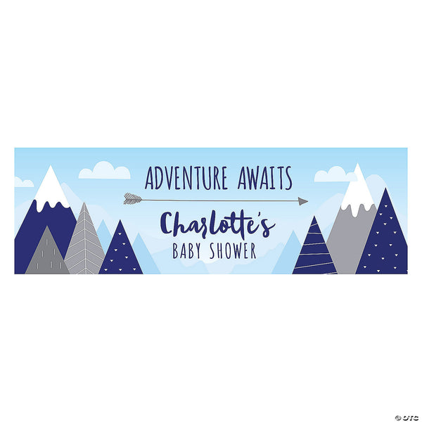 Born to Move Mountains Baby Shower Custom Banner - Small