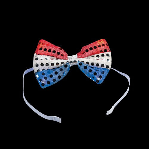 Light Up Patriotic Bow Tie - Pack of 6 Bow Ties | PartyGlowz