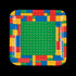 Color Brick Party Paper Dinner Plates
