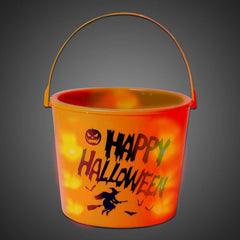 LED Lighted Halloween Pumpkin Bucket