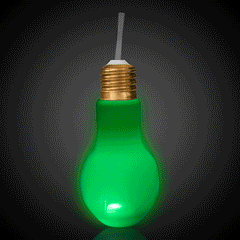 LED Light Up 16 Oz Translucent Bulb Cup