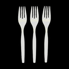 White Color Plastic Forks