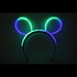 Glow Bunny Ears Headband - Bi Color - Green Purple