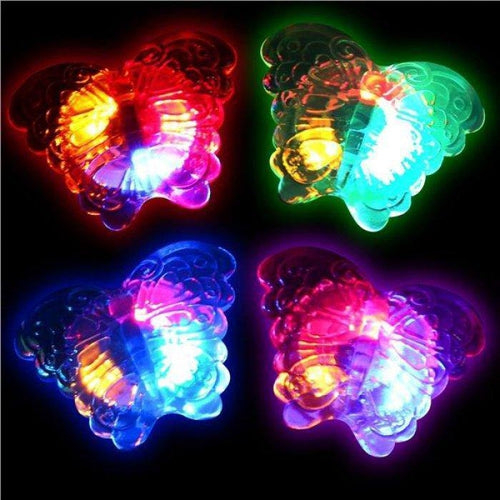 LED Jelly Butterfly Rings - Assorted