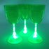 LED Light Up Green Flashing 11 oz Wine Glasses
