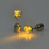 LED Light Up Yellow Diamond Shape Stud Earrings