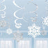 Snowflake Metallic Swirl Decorations