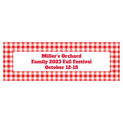 Gingham Plaid Custom Banner - Large