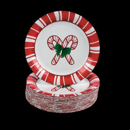 Candy Cane Paper Dessert Plates