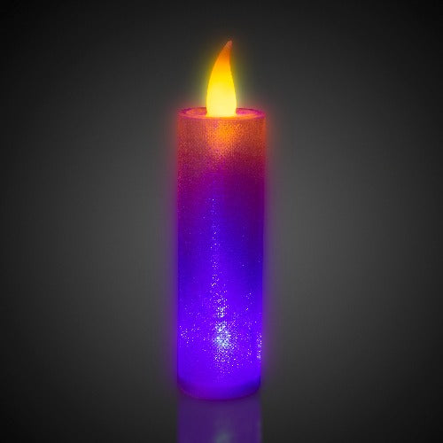 LED Flameless Multi-Color Glitter Candle