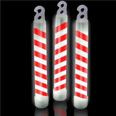 6" Candy Cane Glow Sticks - Pack of 4 Sticks