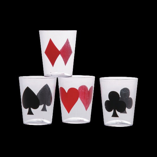 2 Oz Casino Card Suit Shot Glasses