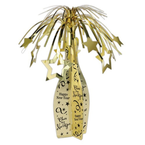 New Year Champagne Bottle Centerpiece