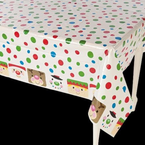 Cheery Christmas Plastic Tablecloth