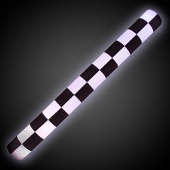 LED Light Up 16 Inch Checkered Flag Print Foam Stick