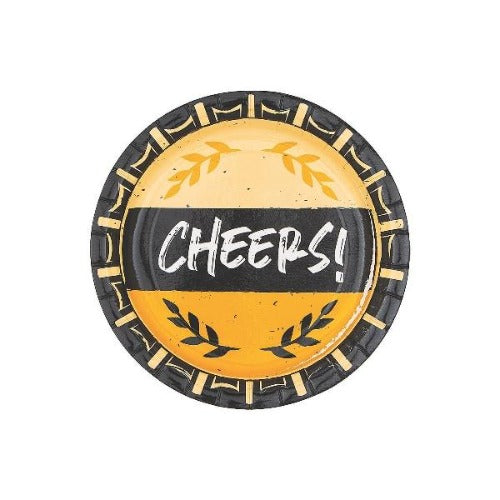 7" Cheers & Beers Paper Dessert Plates - 8 Per Pack