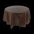 Chocolate Brown Round Plastic Tablecloth