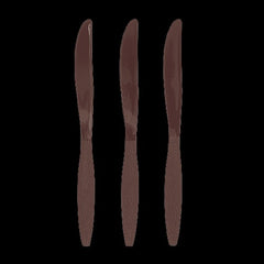 Chocolate Brown Color Plastic Knives