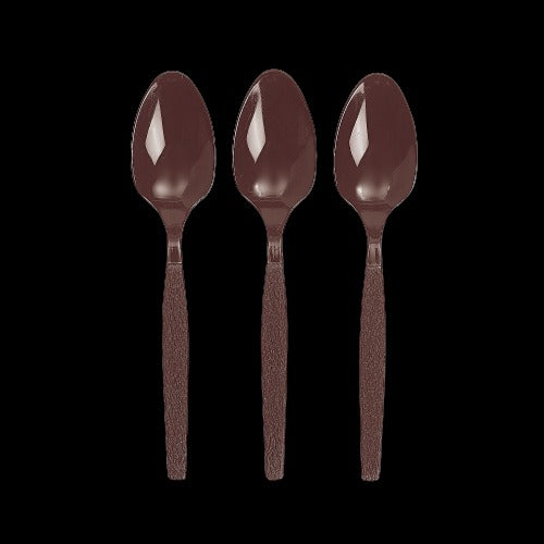 Chocolate Brown Color Plastic Spoons