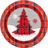 Christmas Tree Plaid Dinner Plates