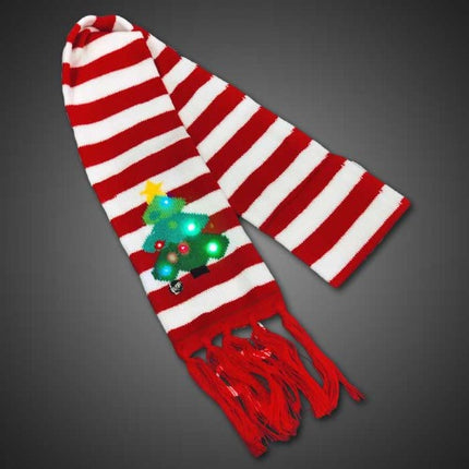 Light Up LED Christmas Tree Scarf