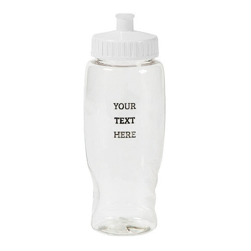 Personalized Clear Open Text Water Bottles