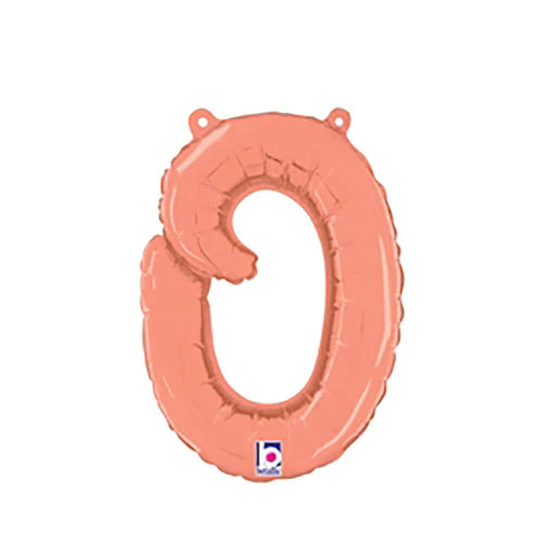 14  Script Letter O Rose Gold (Air-Fill Only)