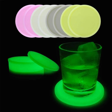 Glow in The Dark Fluorescent Silicone Drink Coasters