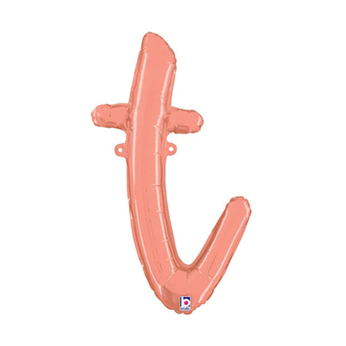 24  Script Letter T Rose Gold (Air-Fill Only)