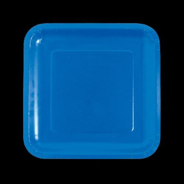 Cobalt Blue Square Paper Dinner Plates