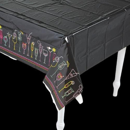 Cocktail Party Plastic Tablecloth
