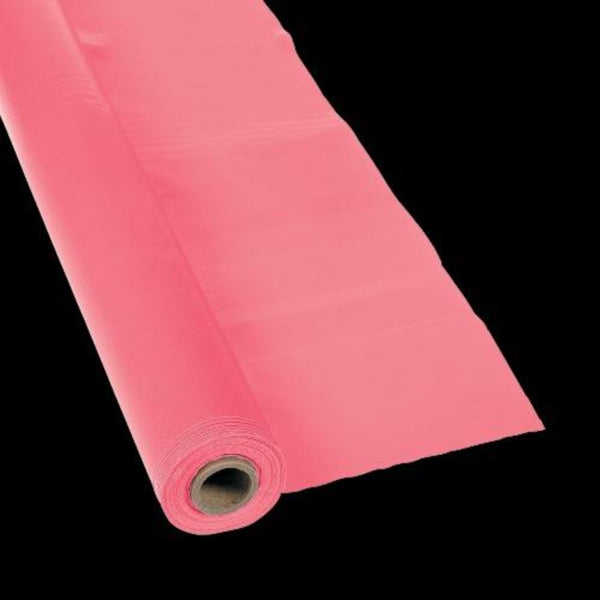 Coral Plastic Tablecloth Rolls - 100 Feet