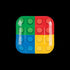 Color Brick Party Paper Dessert Plates