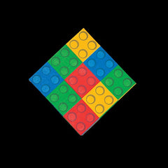 Color Brick Party Beverage Napkins