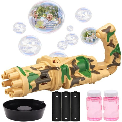 Cool Camouflage Automatic Bubble Gatling Gun