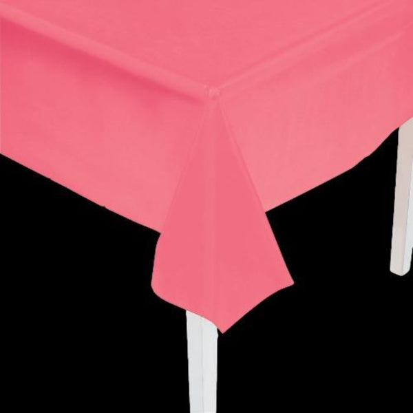 Coral Rectangle Plastic Tablecloth
