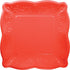 Coral Red Embossed Plate