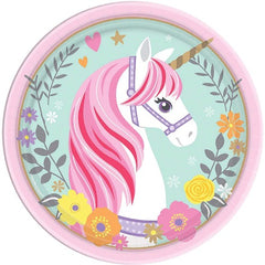 Unicorn Party Floral Dessert Plates