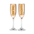 Personalized Vertical Text Glass Champagne Flutes