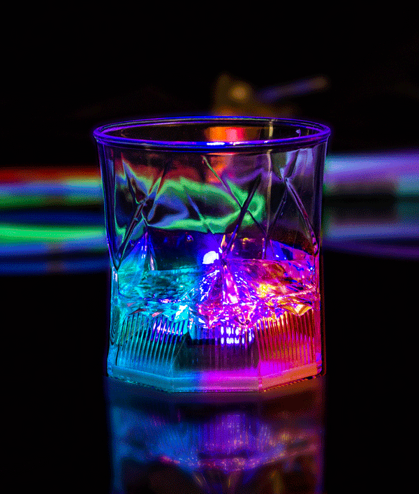 LED Light Up 10 Oz Cube Cup - Multi Color