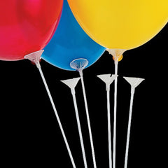 Clear Balloon Sticks with Cup