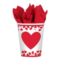 Hearts 9 oz Paper Cups