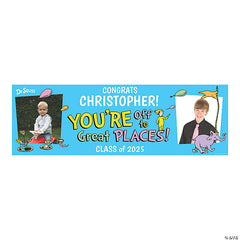 Custom Dr. Seuss Oh, the Places You Go Vinyl Banner - Large
