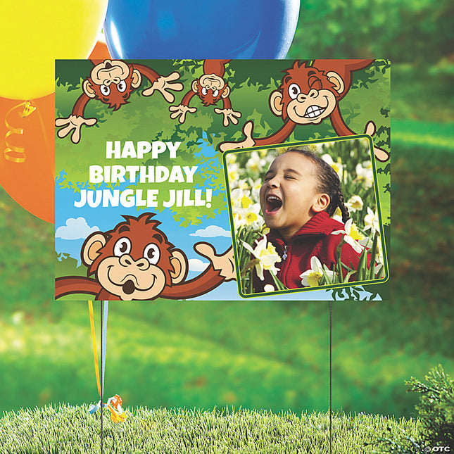 Custom Photo Zoo Adventure Yard Sign