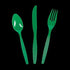 Green Plastic Party Cutlery Set - 210 Pieces