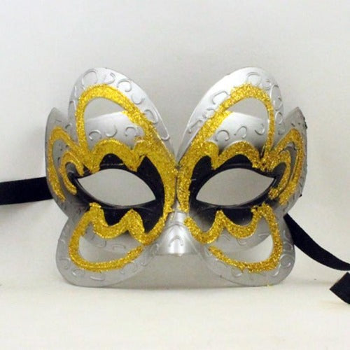 Silver Venetian Face Mask