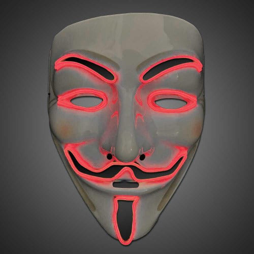 Red LED EL Wire Mask Vendetta