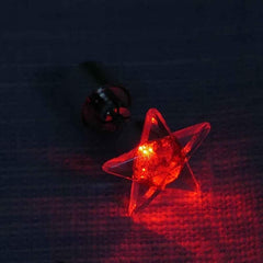 LED Light Up Red Star Stud Earrings
